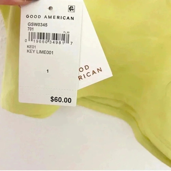 NWT Good American Key Lime Good Scuba Swim Tank, Size Small (1) - Picture 9 of 10